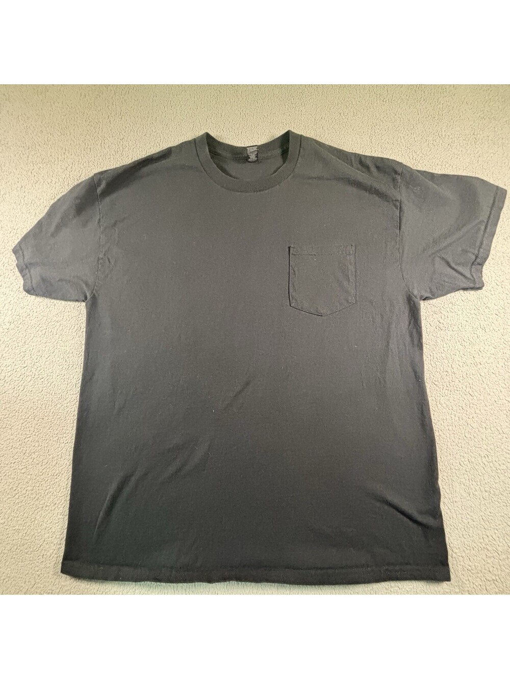 Gildan Ultra Cotton Black Pocket T-Shirt Mens Size XL Short Sleeve Blank Tee New